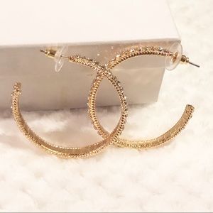 BaubleBar Jewelry - 💎💎 Chic Gold Cubic Zirconia Hoop Earrings BaubleBar Jewelry - 💎💎 Chic Gold Cubic Zirconia Hoop Earrings
